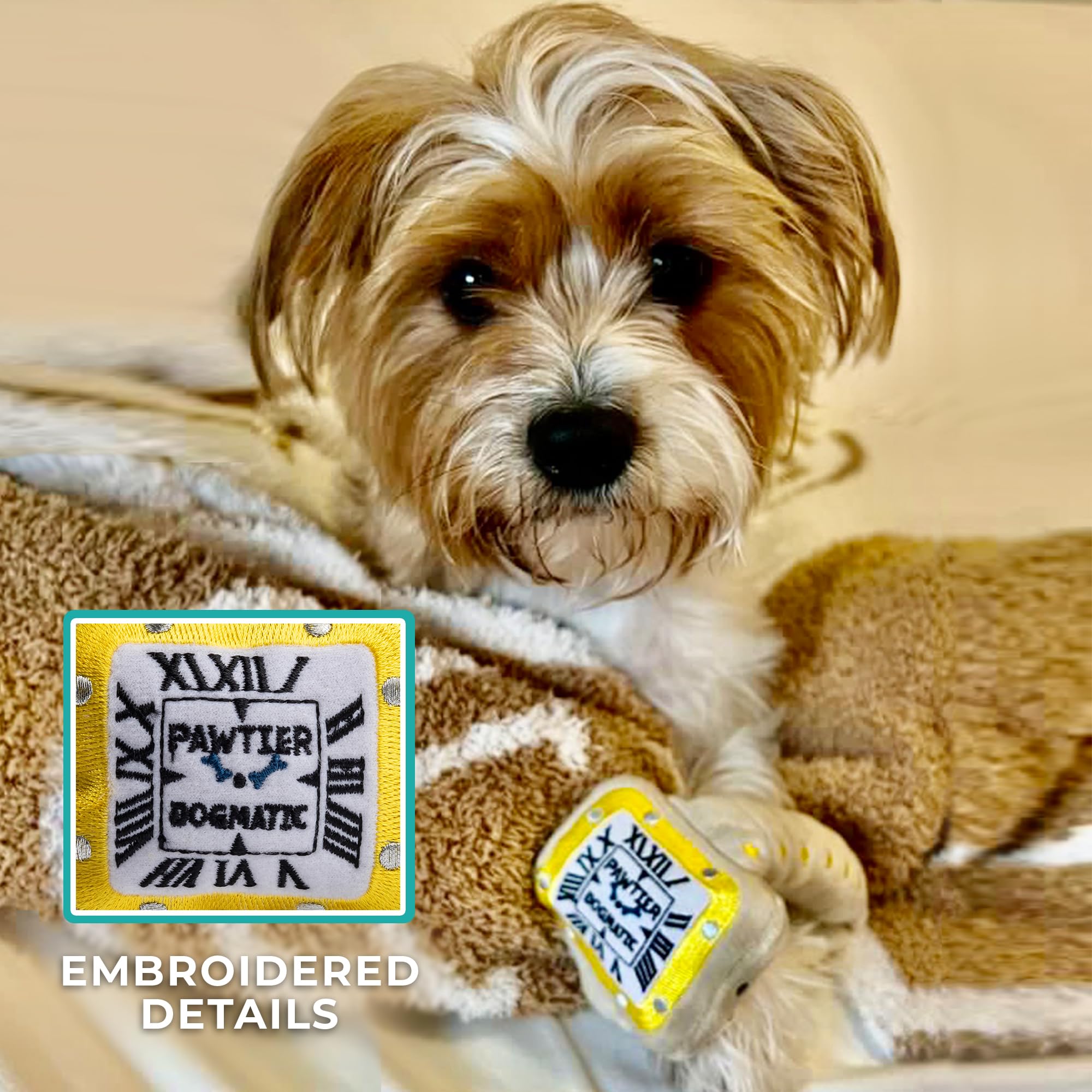 Pet Supplies : Haute Diggity Dog Pawtier Watch Plush Dog Toy